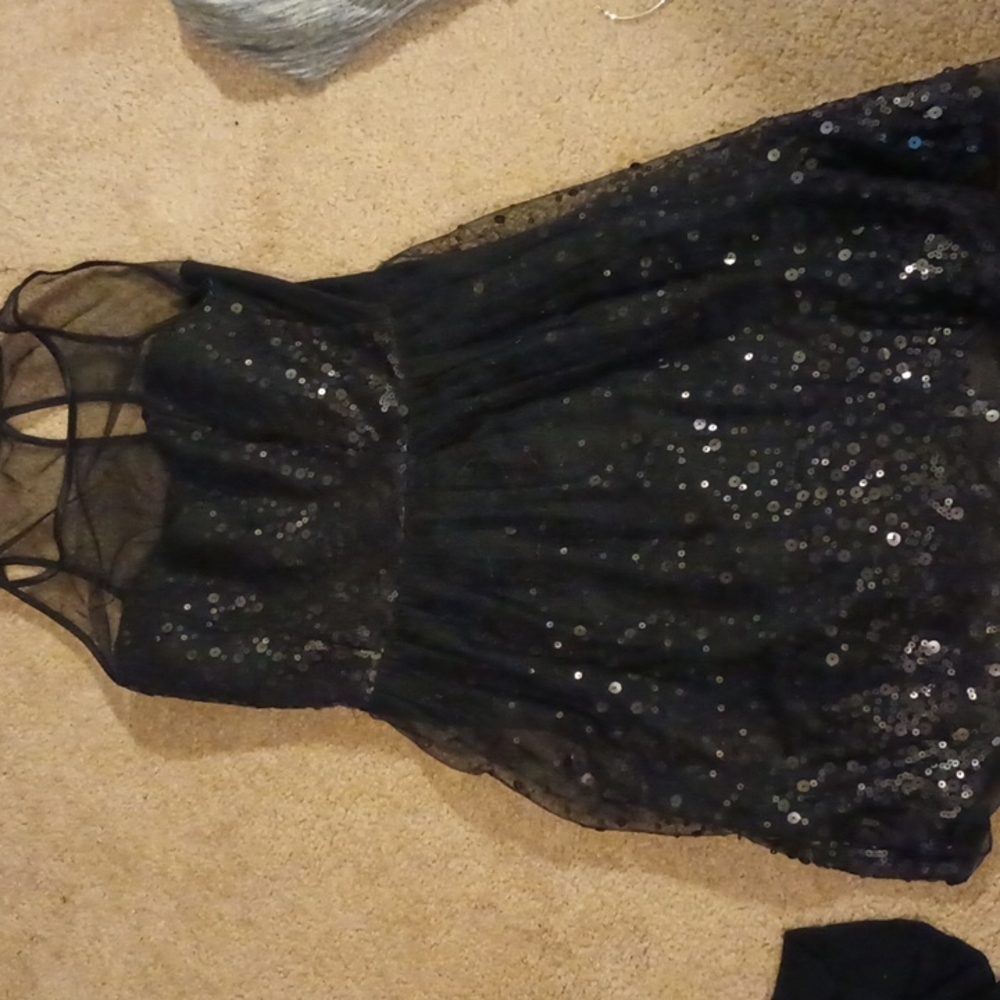Black sequin dress